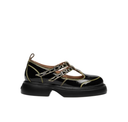 Mocassim Feminino Everyday Buterfly Mary Jane Naplack - Preto