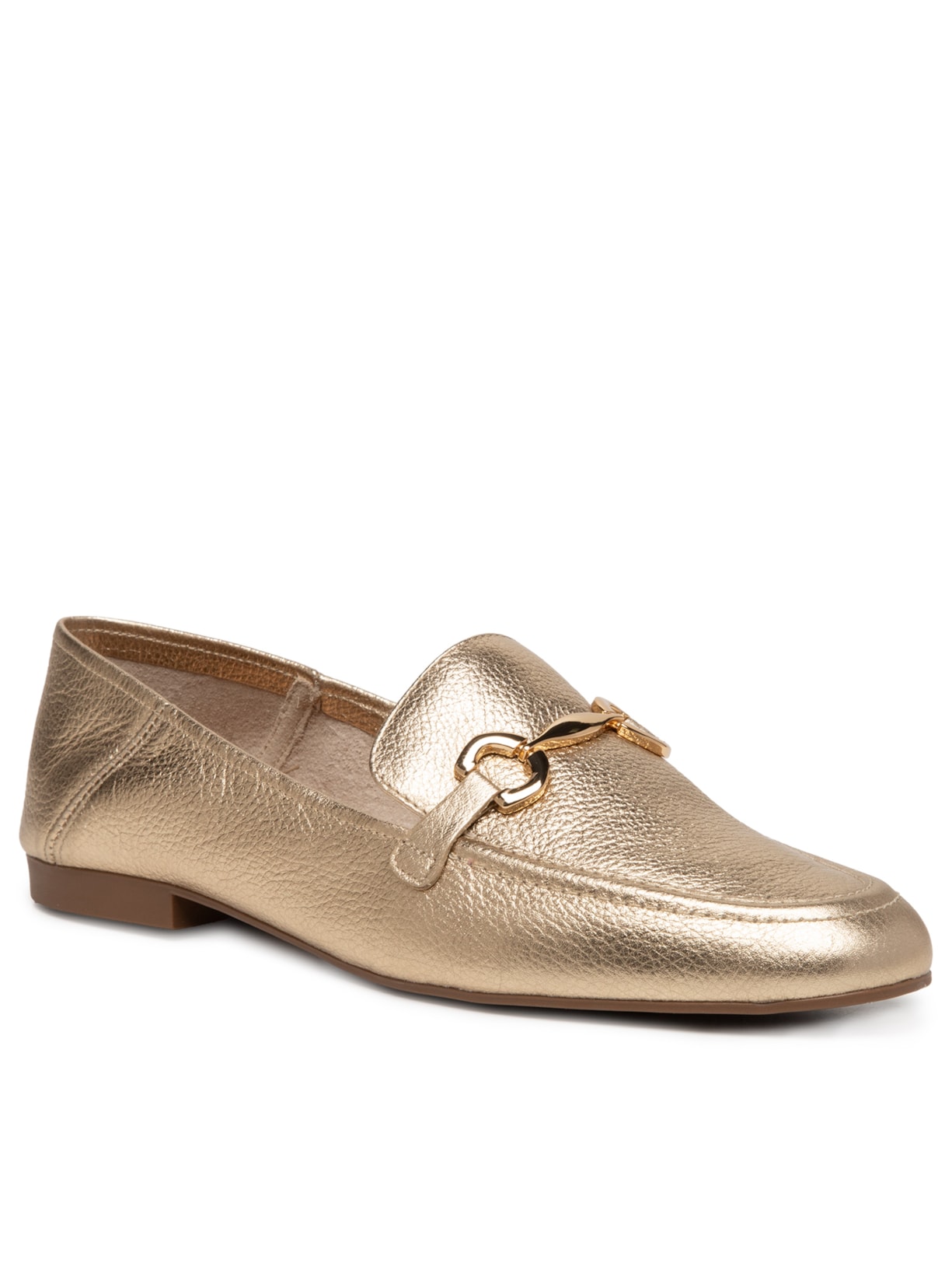 Mocassim Feminino Floate Split Metal Dourado Arezzo