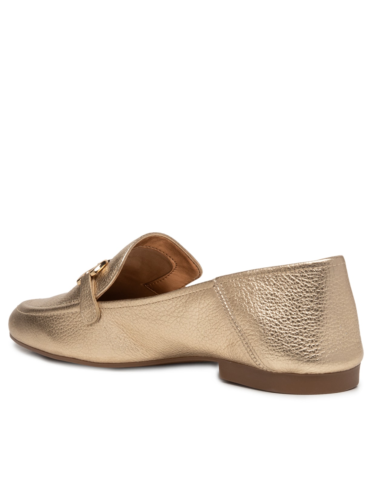 Mocassim Feminino Floate Split Metal Dourado Arezzo