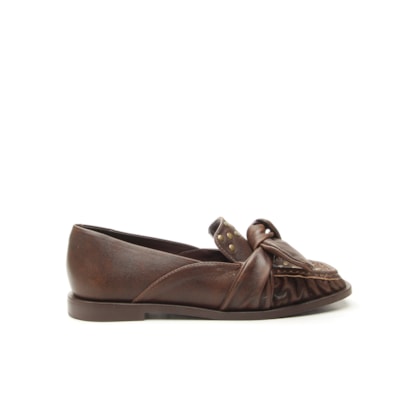 Mocassim Feminino Hazy Leather - Marrom