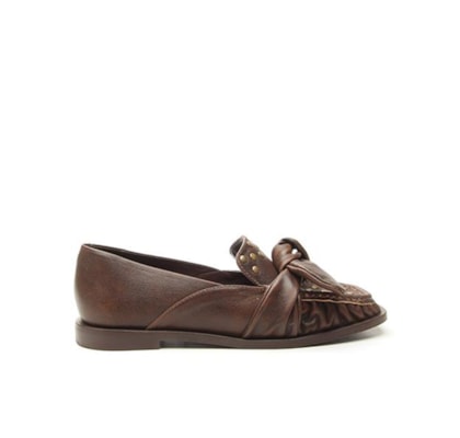 Mocassim Feminino Hazy Leather - Marrom