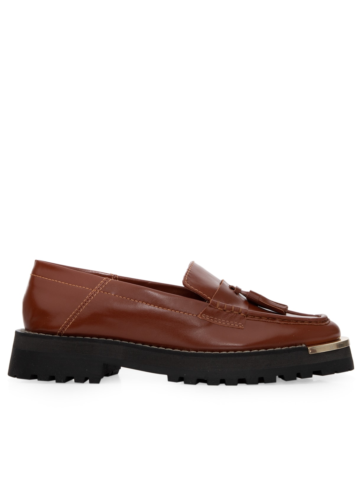Mocassim Feminino Isla Cognac - Marrom