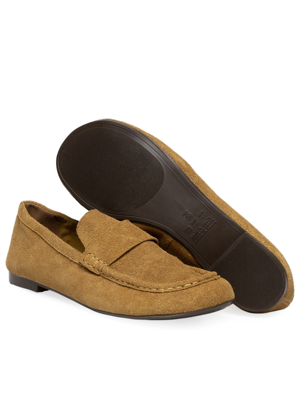Mocassim Feminino Loafer Em Camurça Bege '2Essential