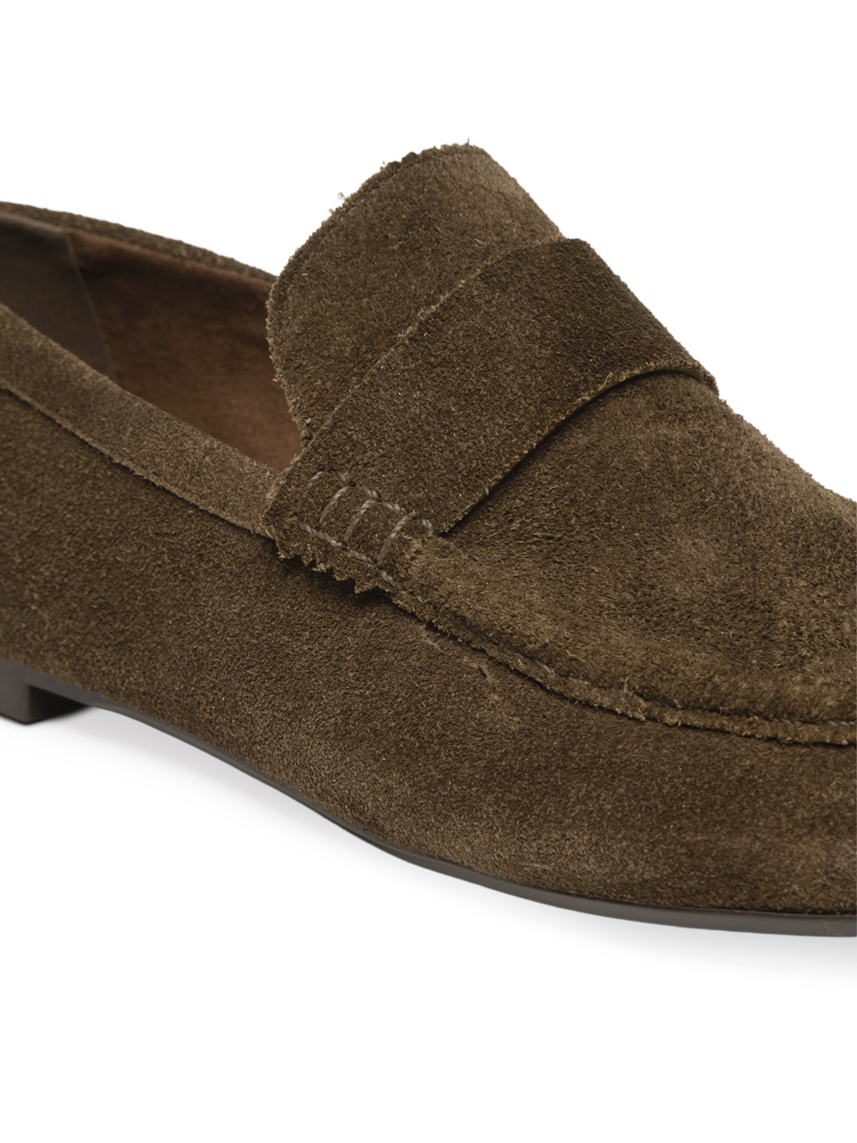 Mocassim Feminino Loafer Em Camurça Marrom '2Essential