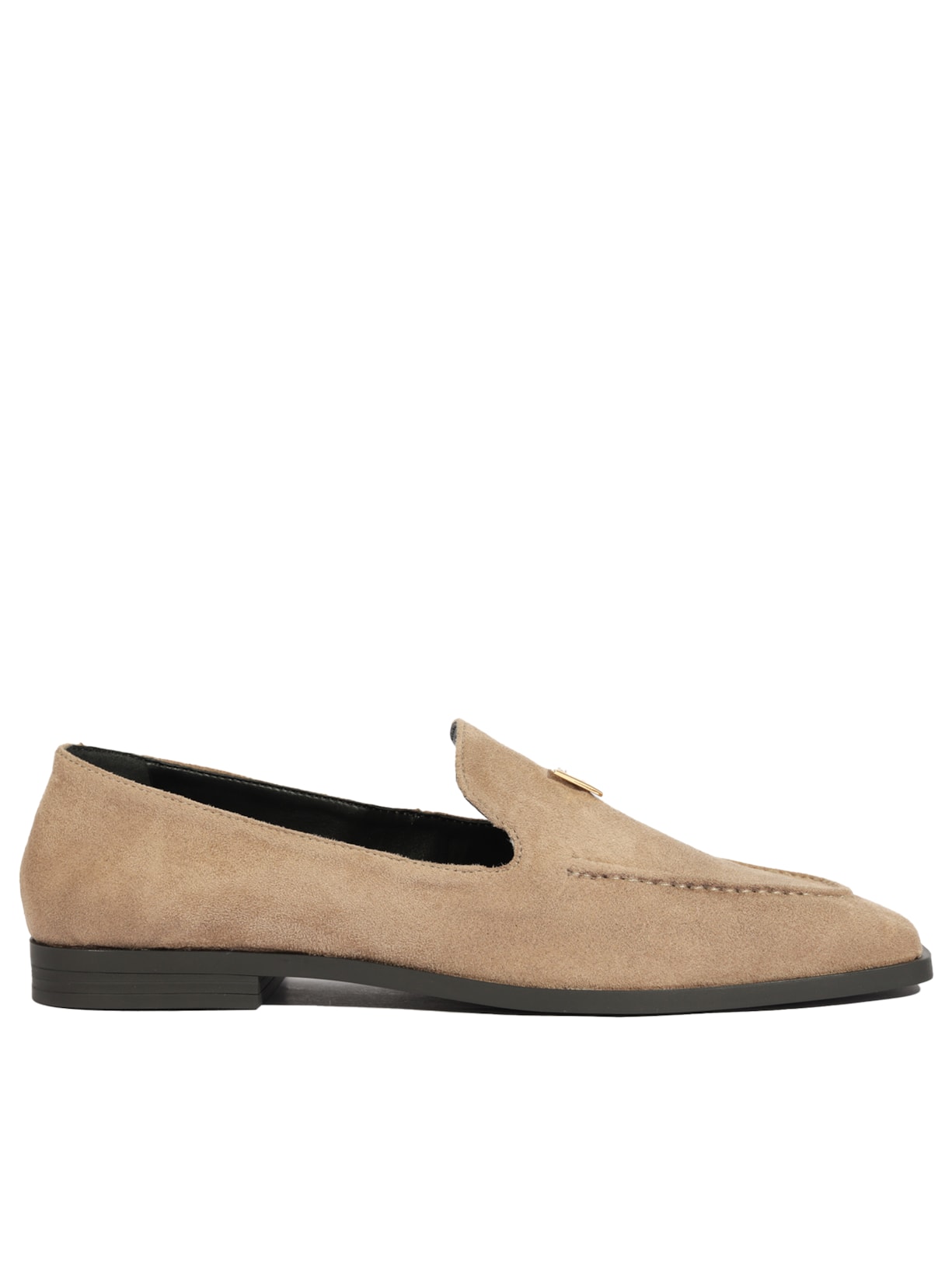 Mocassim Feminino Loafer New Basics Camurça - Bege