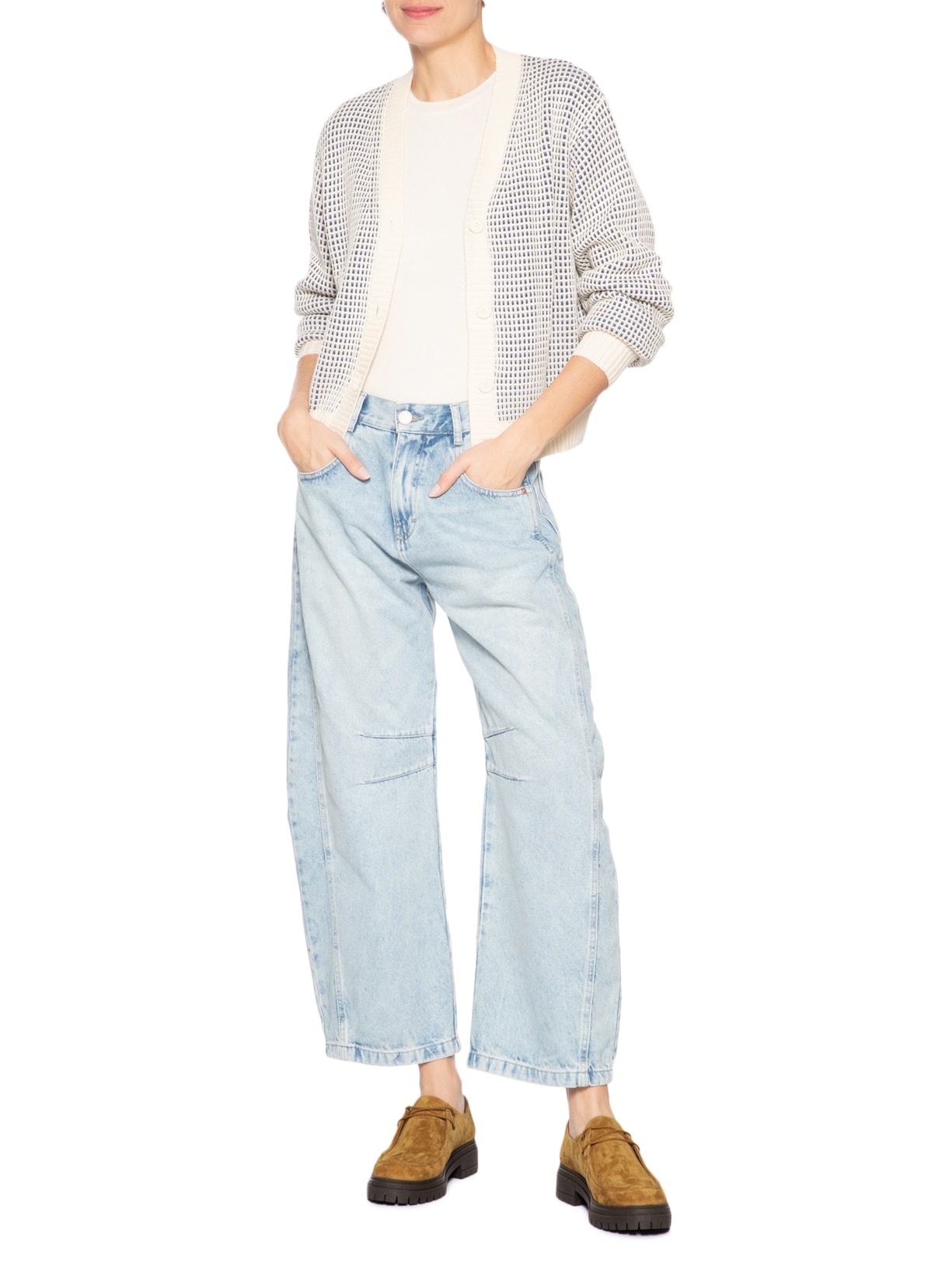 Mocassim Feminino Tratorado Em Couro Camurça Bege Basiq