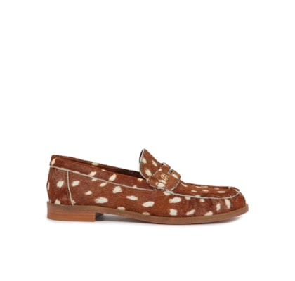 Mocassim Feminino Tyche Camurça Estampa - Animal Print