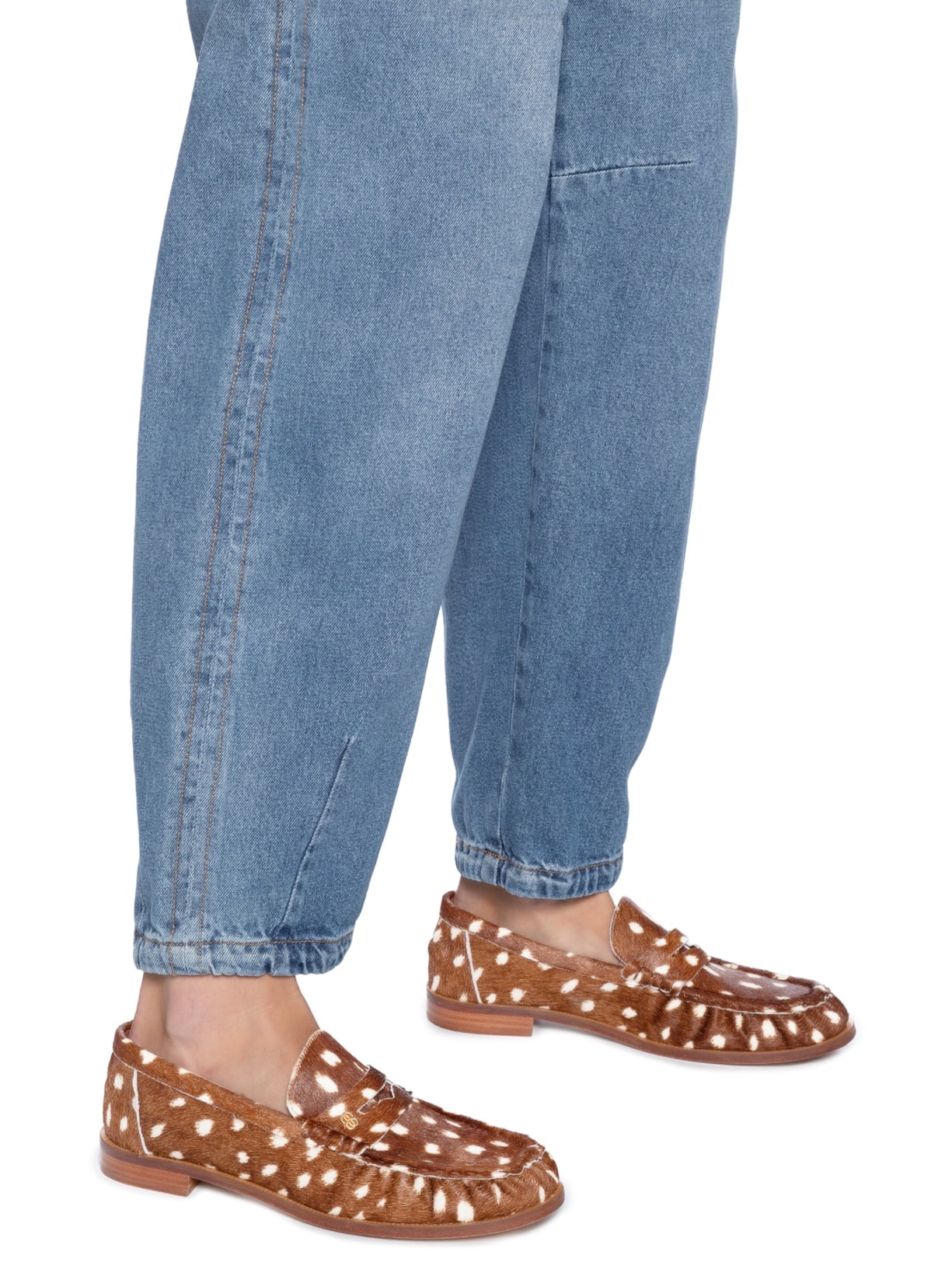 Mocassim Feminino Tyche Camurça Estampa Animal Print Schutz