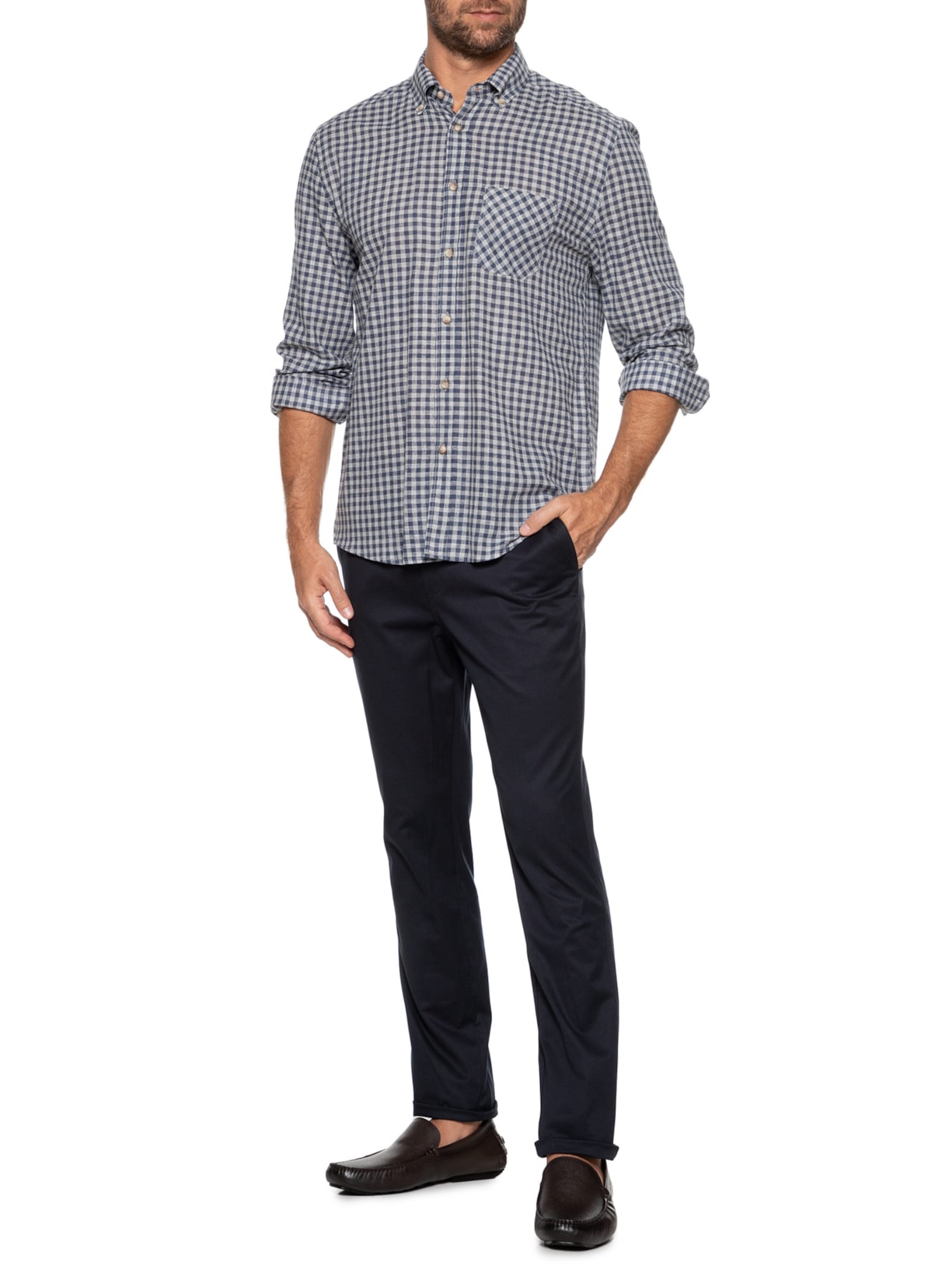 Mocassim Masculino Casual Em Couro Marrom '2 Essential