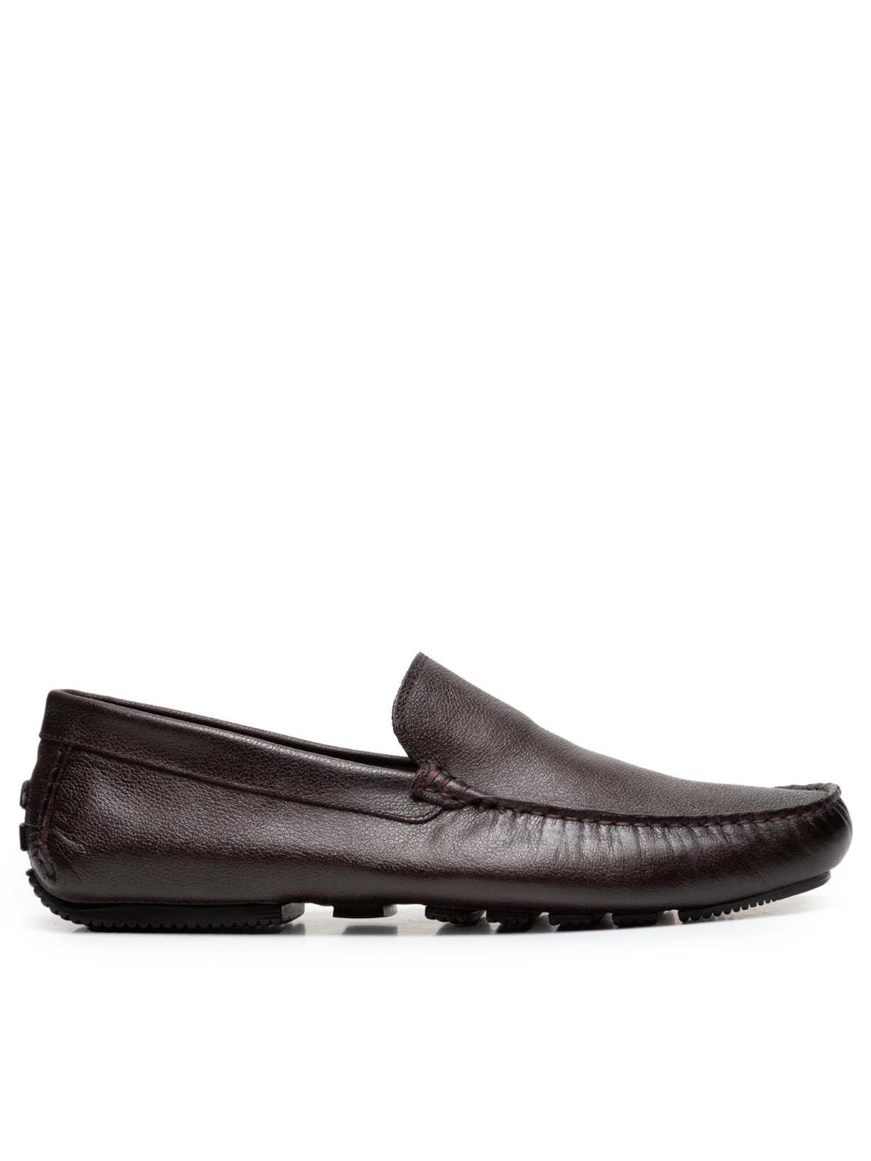 Mocassim Masculino Casual Em Couro - Marrom