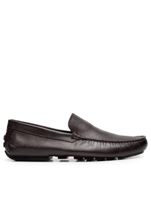 Mocassim Masculino Casual Em Couro - Marrom