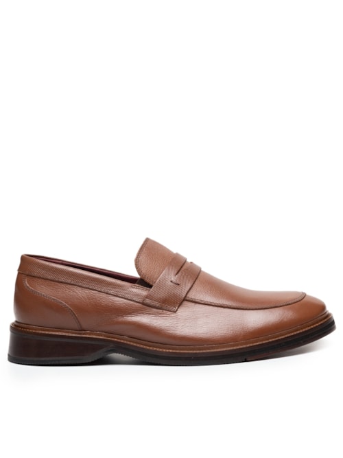 Mocassim Masculino Casual Em Couro - Marrom
