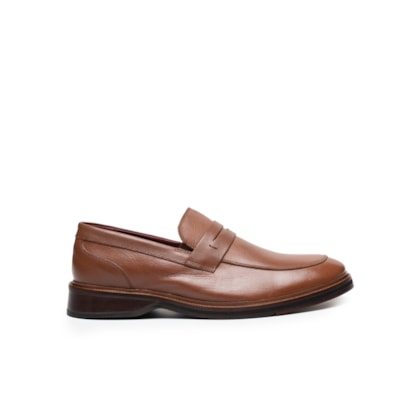 Mocassim Masculino Casual Em Couro - Marrom