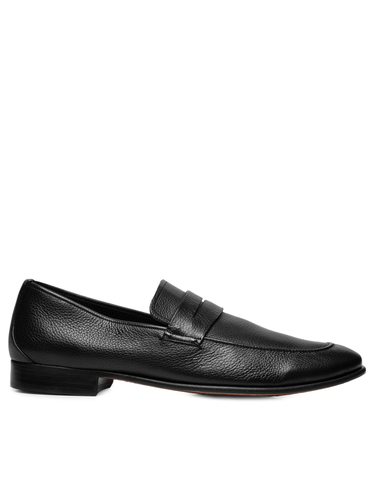 Mocassim Masculino Comfy Couro Floater - Preto