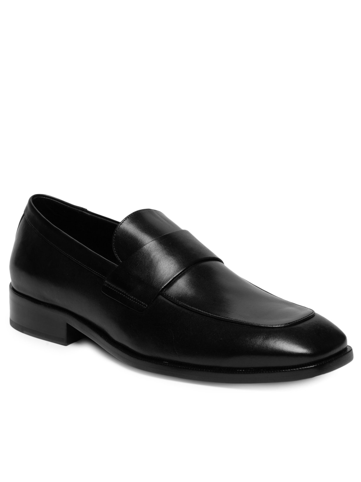 Mocassim Masculino Gravata Couro Liso Sola Quadrada Preto Ricardo Almeida