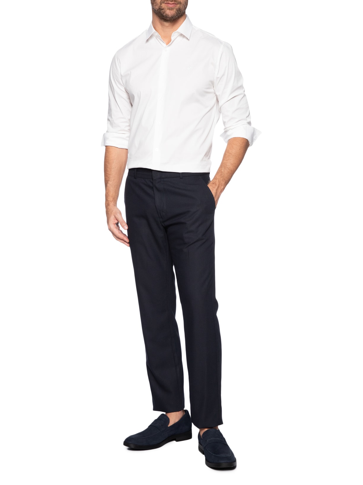 Mocassim Masculino Gravata Em Camurça E Sola Borracha Azul Ricardo Almeida