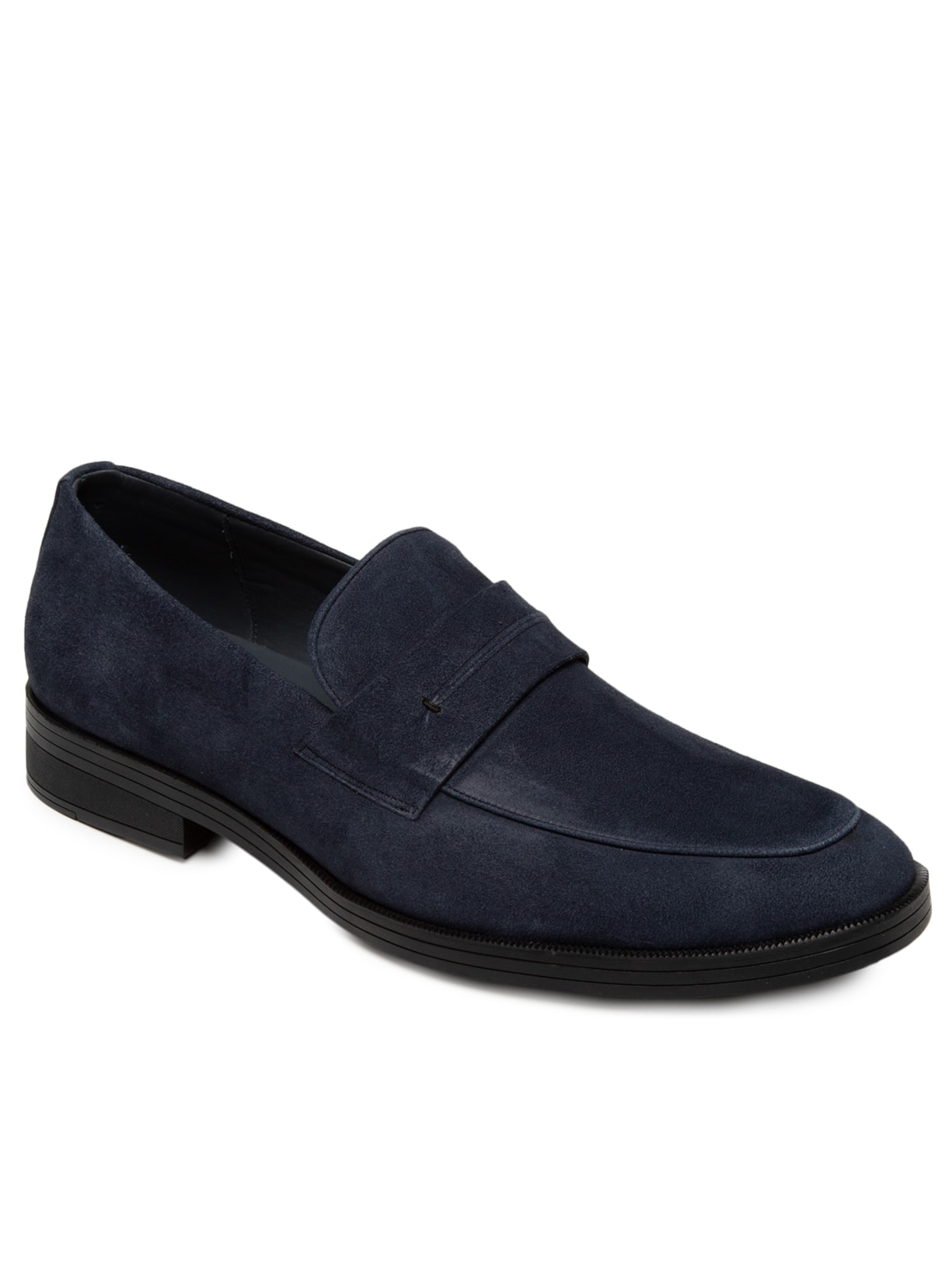 Mocassim Masculino Gravata Em Camurça E Sola Borracha Azul Ricardo Almeida