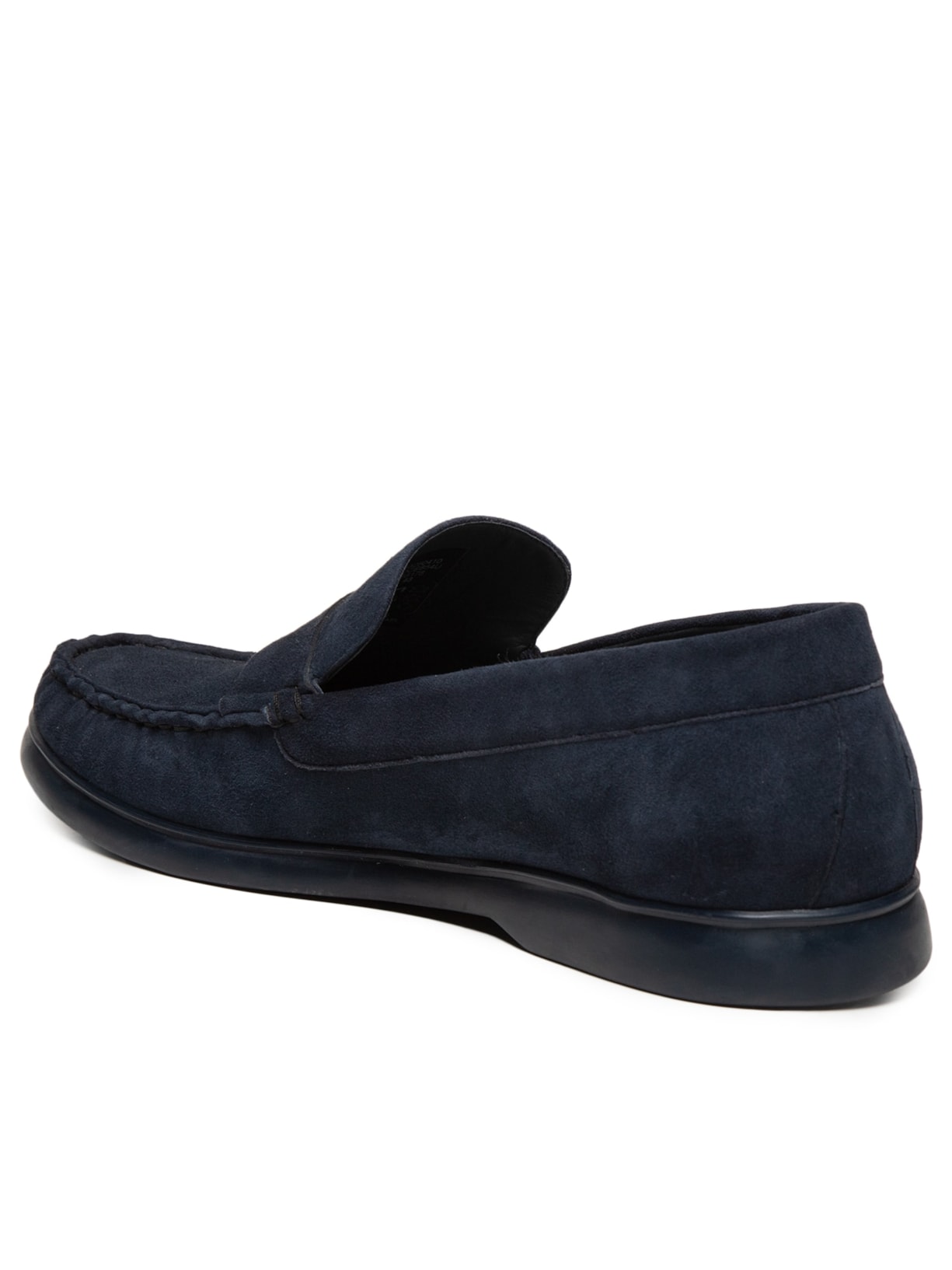 Mocassim Masculino Liso Gravata Lisa Camurça Sola Gel Azul Ricardo Almeida