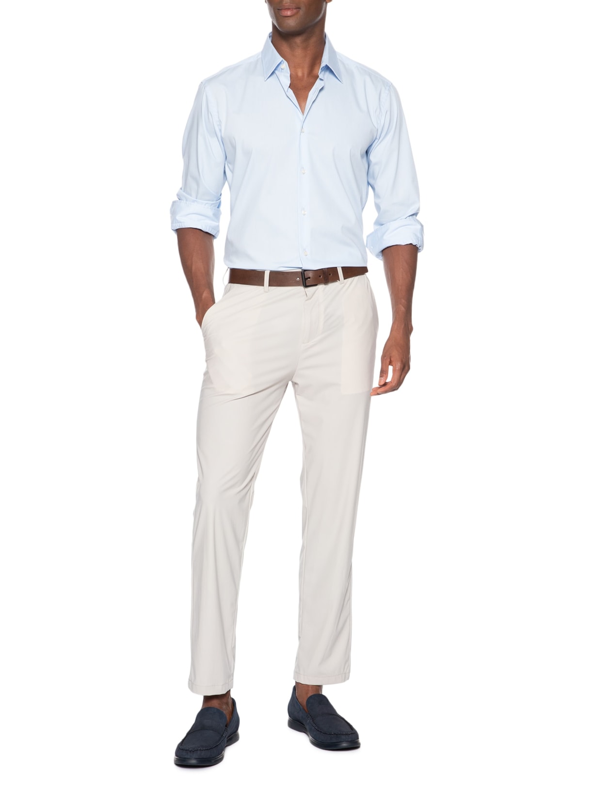 Mocassim Masculino Liso Gravata Lisa Camurça Sola Gel Azul Ricardo Almeida