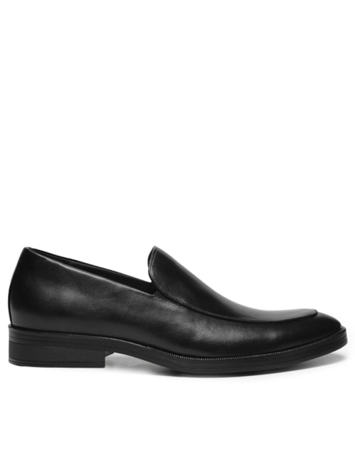 Mocassim Masculino Liso Sola Borracha - Preto
