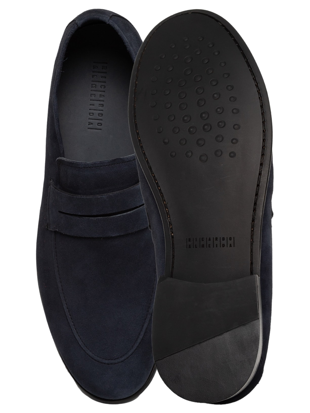 Mocassim Masculino Social Gravata Camurça Azul Ricardo Almeida