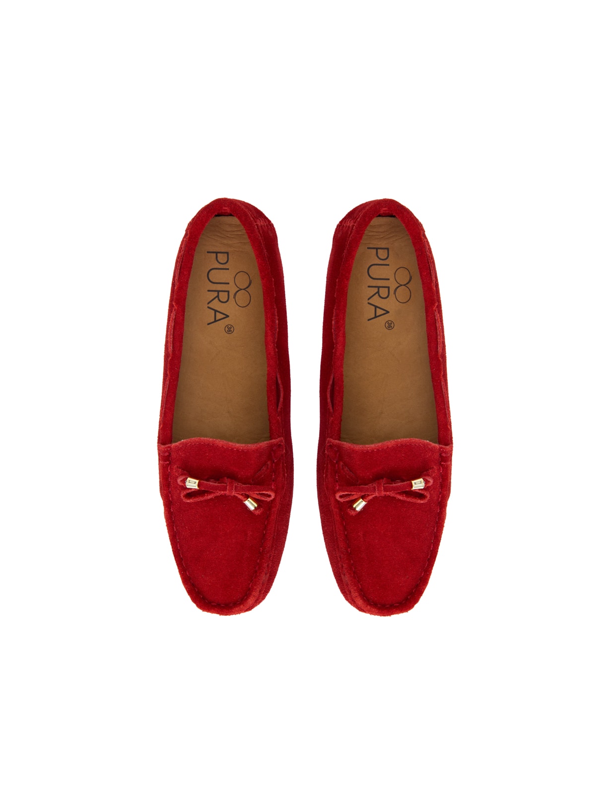 Mocassim Stella Camurça Cereja Pura