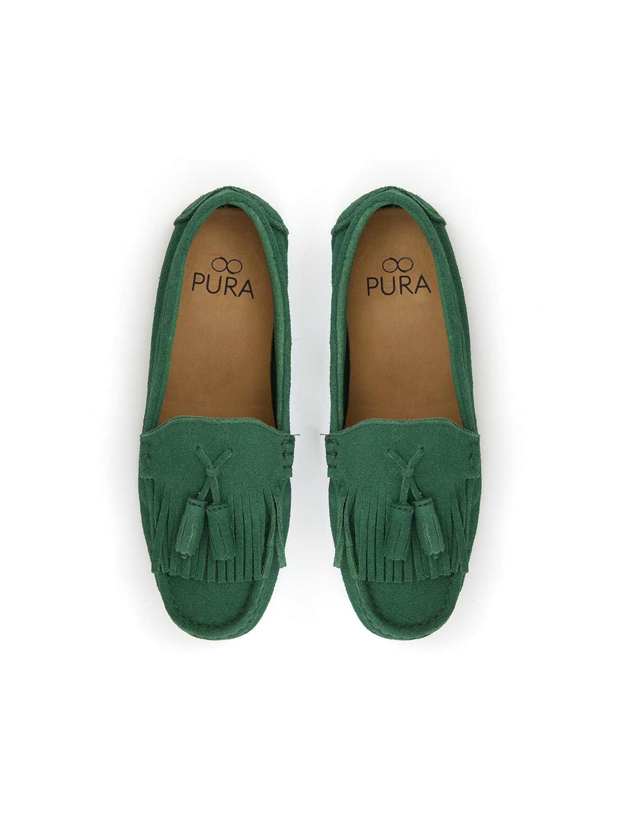 Mocassim Stella Tassel Verde Esmeralda Pura