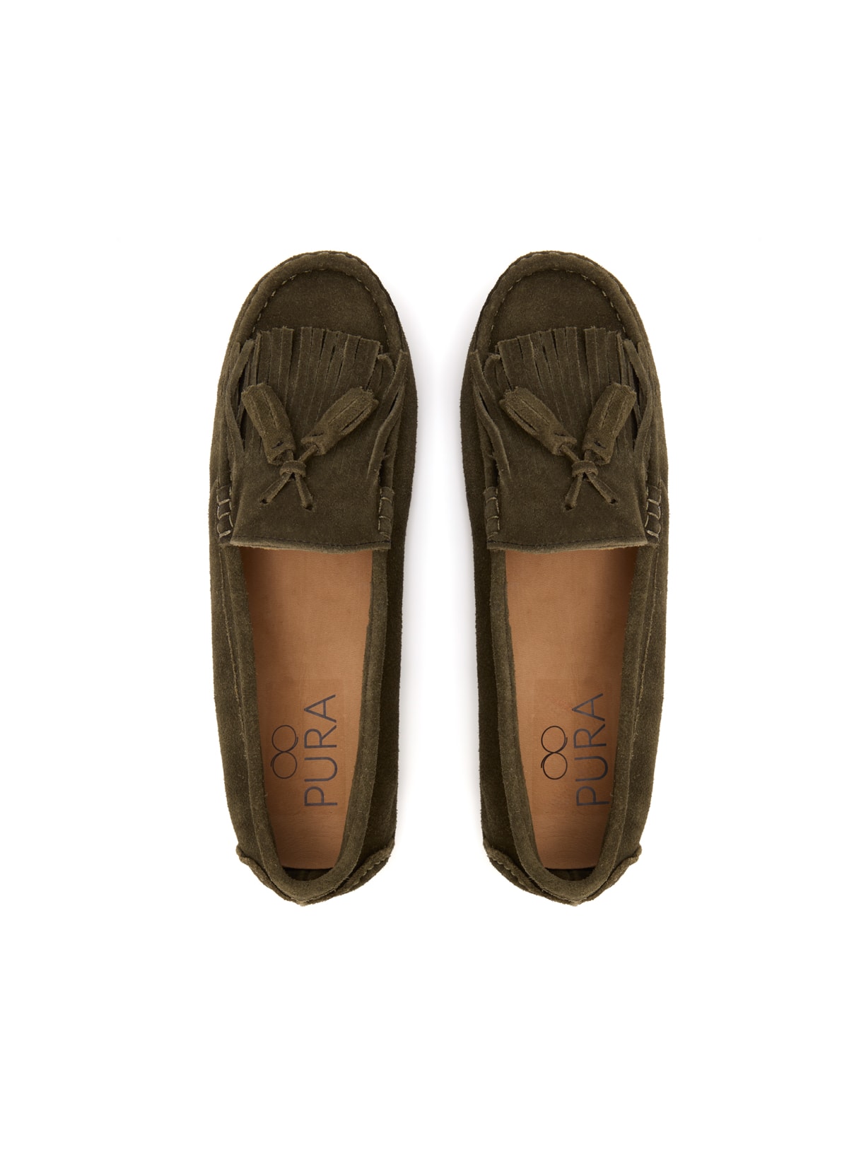 Mocassim Stella Tassel Verde Musgo Pura