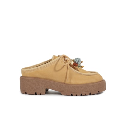 Mocassim Tratorado Mule Andrea Camurça - Marrom