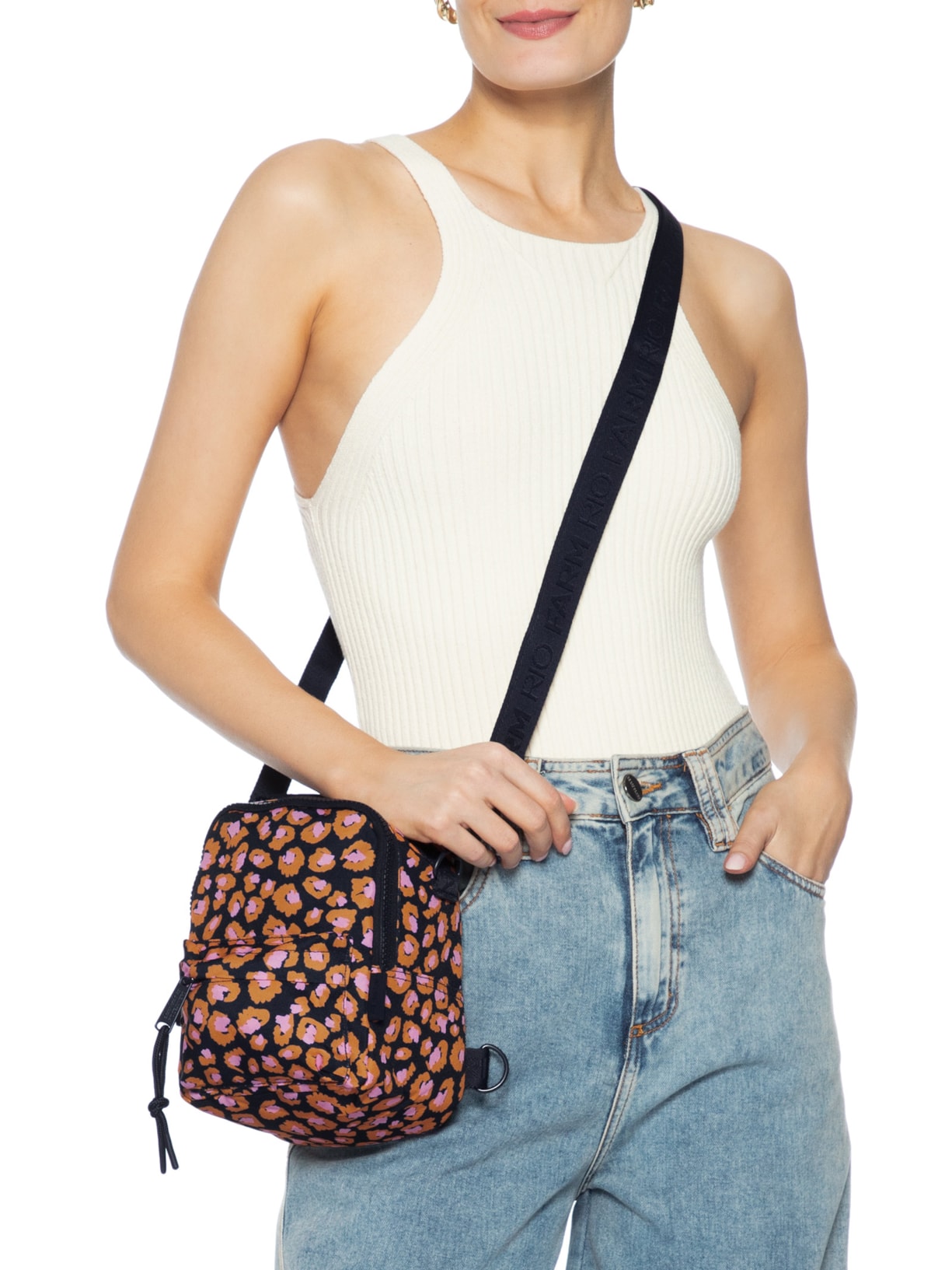 Mochila Borogodó Leopard Pop Azul Farm Etc