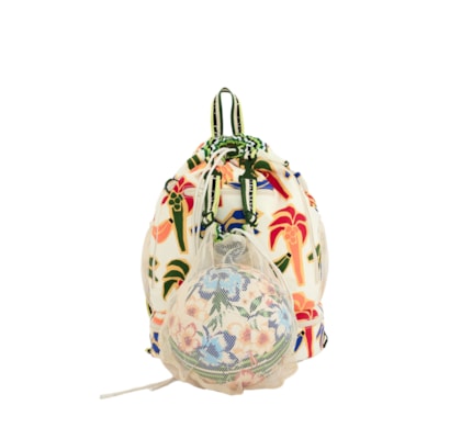 Mochila Feminina Altinha Coqueiro De Banana - Branco