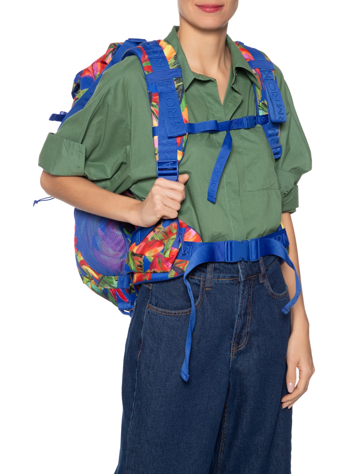 Mochila Feminina Banana Mix Azul Farm Etc