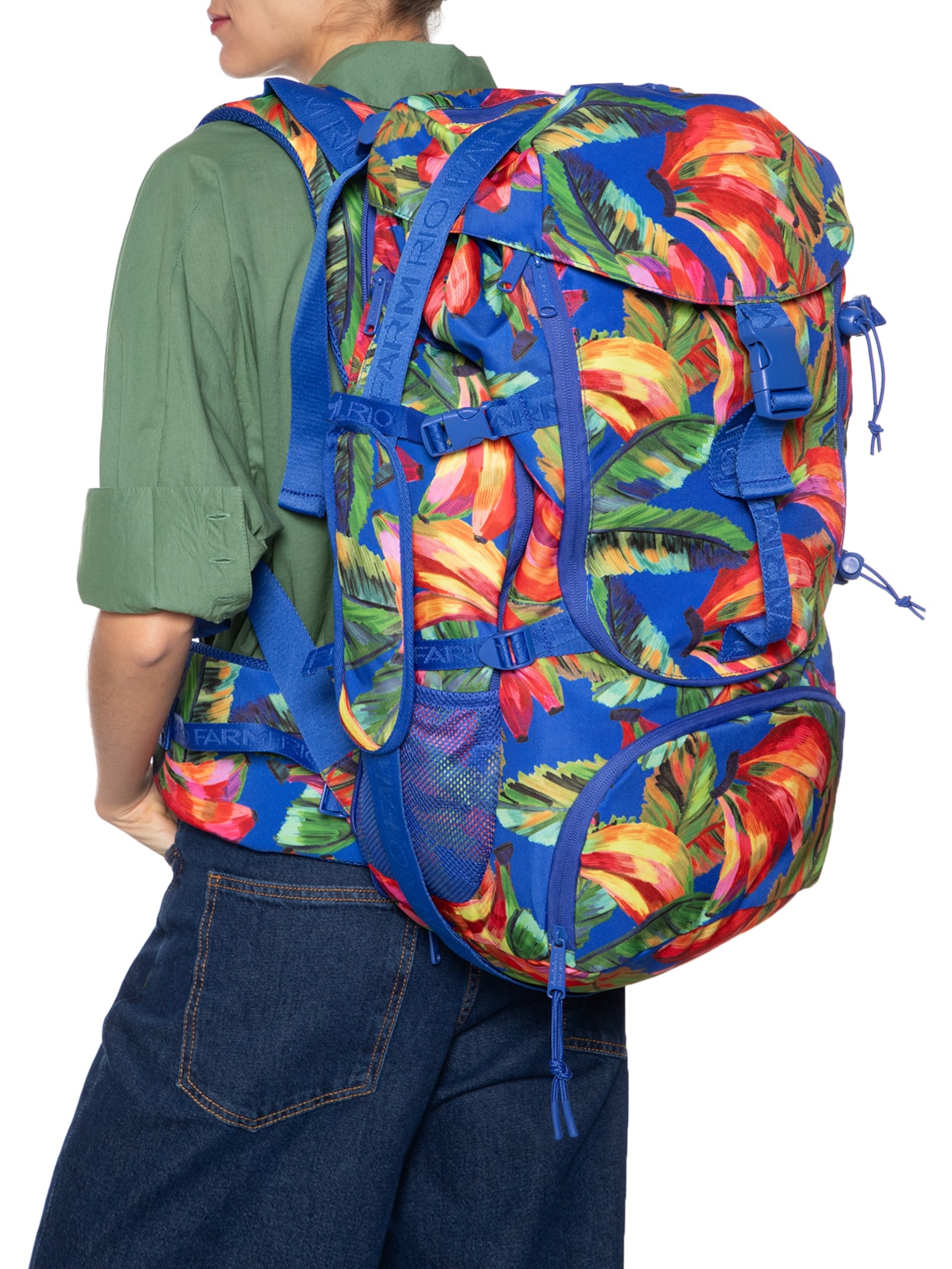 Mochila Feminina Banana Mix Azul Farm Etc