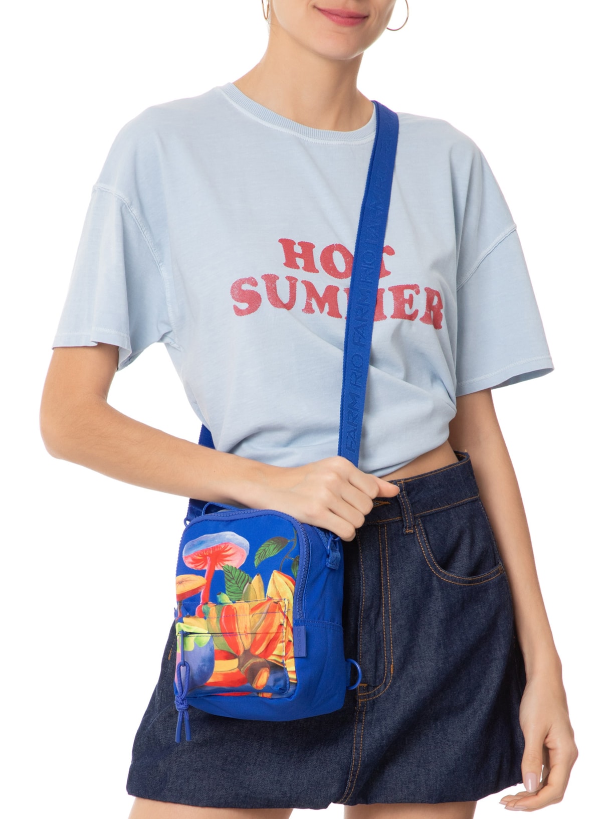 Mochila Feminina Borogodó Arco-Irís Da Terra Azul Farm Etc