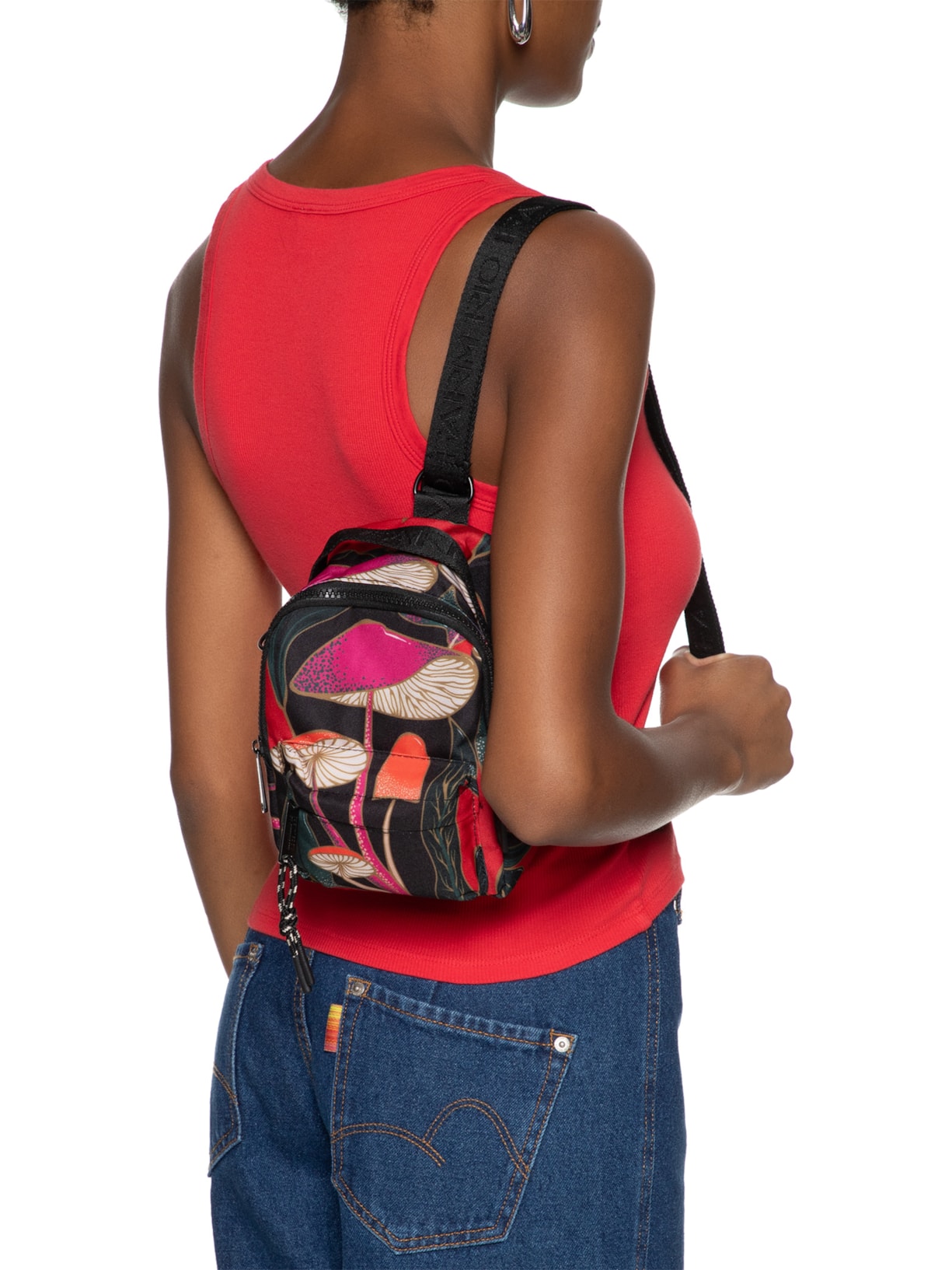 Mochila Feminina Borogodó Cogumelo Silvestre Preto Farm Etc