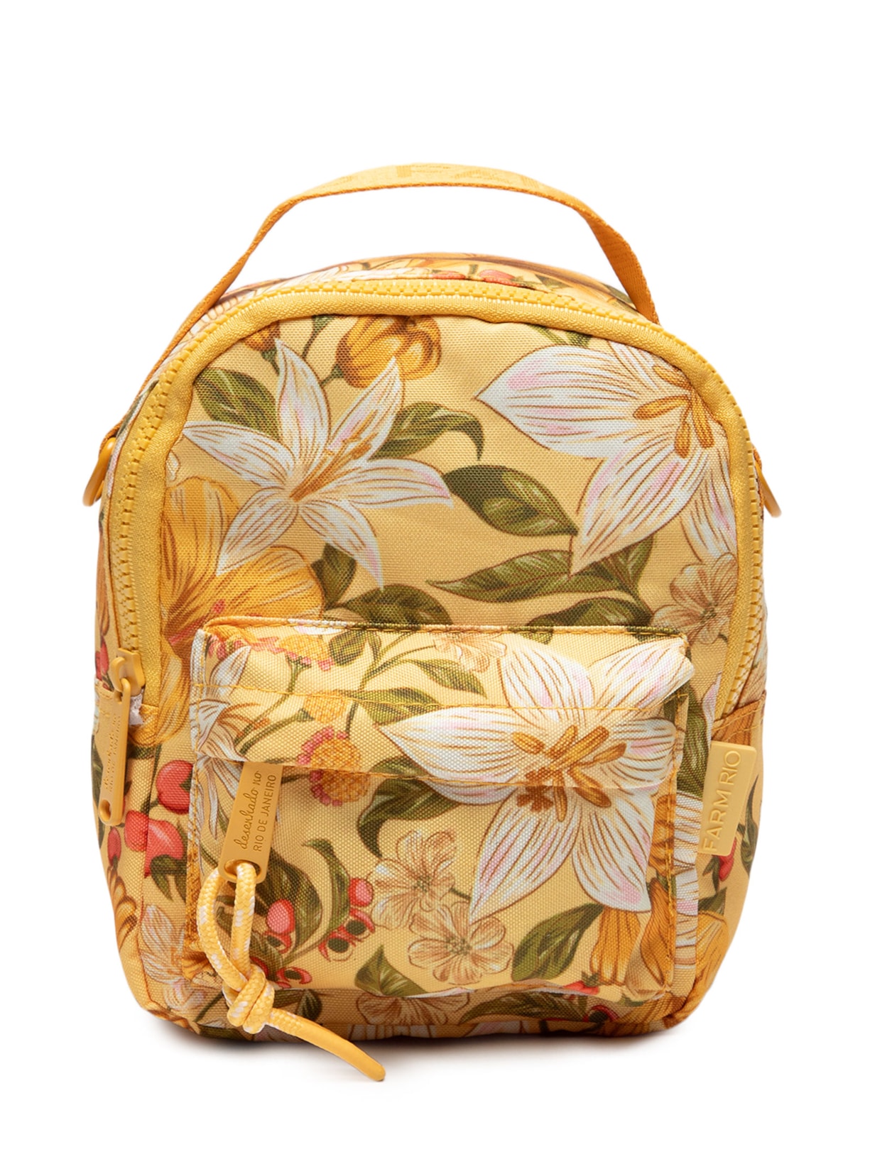 Mochila Feminina Borogodó Floral Ararajuba - Amarelo