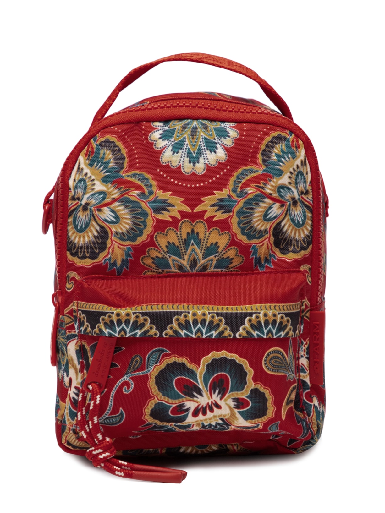 Mochila Feminina Borogodó Floral Pequim - Vermelho