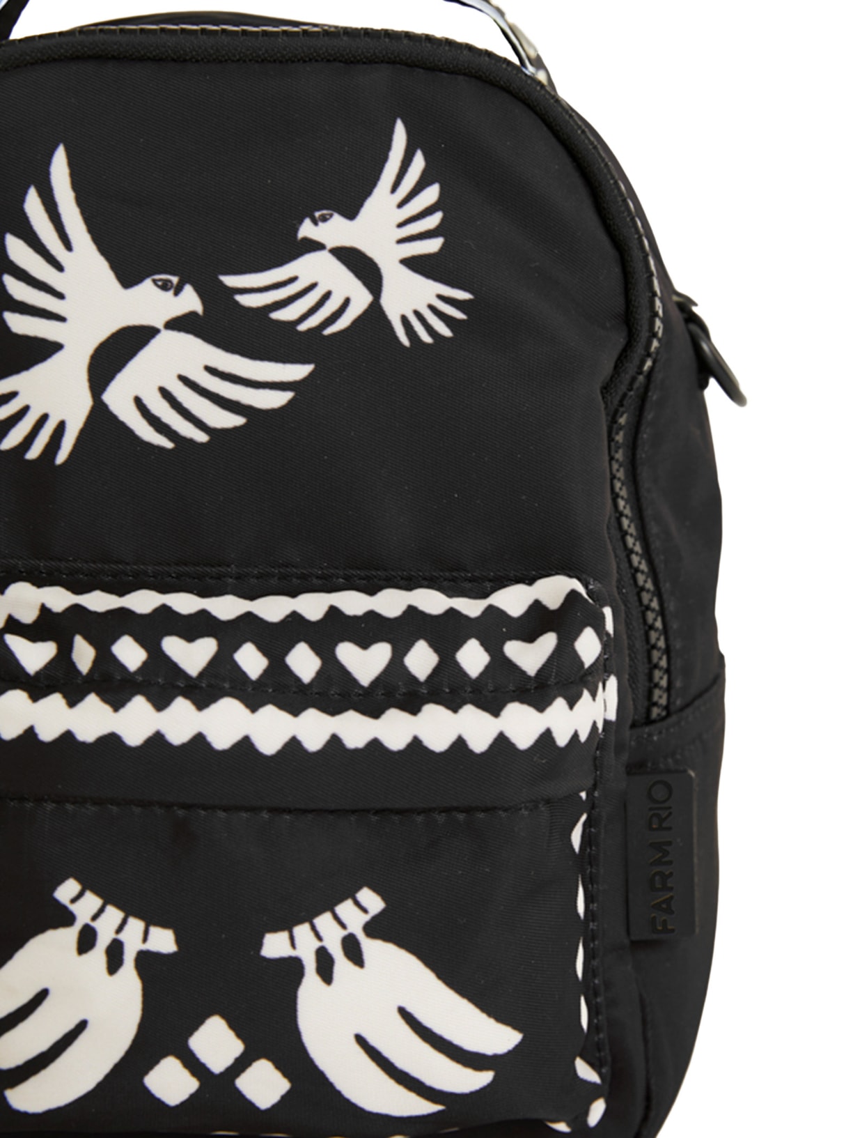 Mochila Feminina Borogodó Lenço Dia E Noite Preto Farm Etc