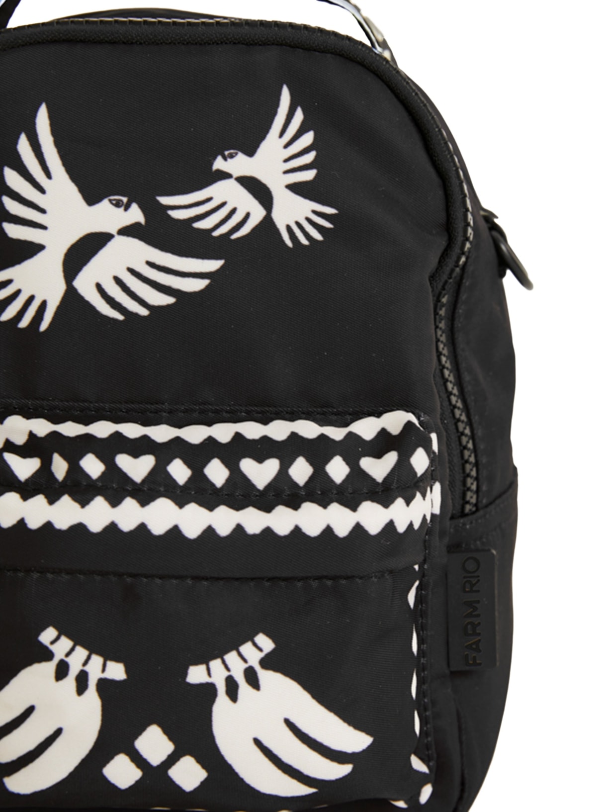 Mochila Feminina Borogodó Lenço Dia E Noite Preto Farm Etc