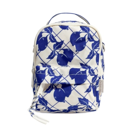 Mochila Feminina Borogodó Limão Gráfico - Azul