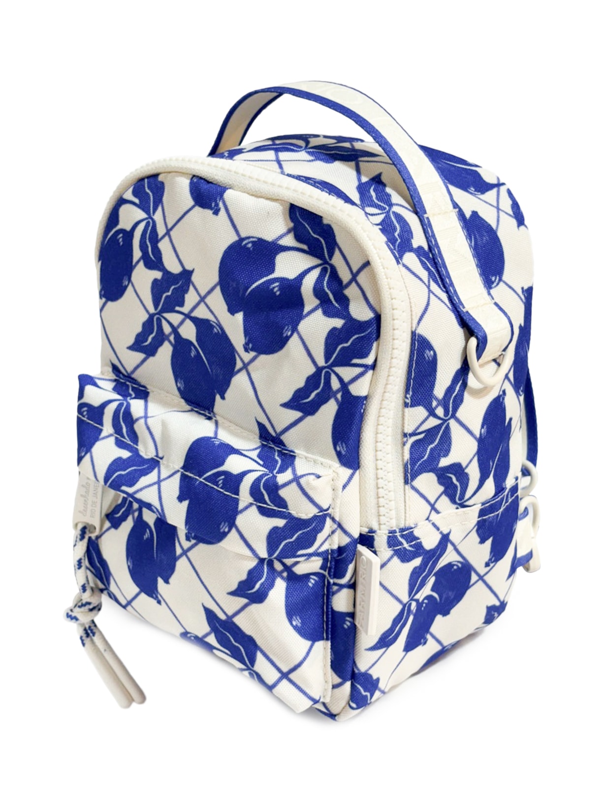 Mochila Feminina Borogodó Limão Gráfico Azul Farm Etc