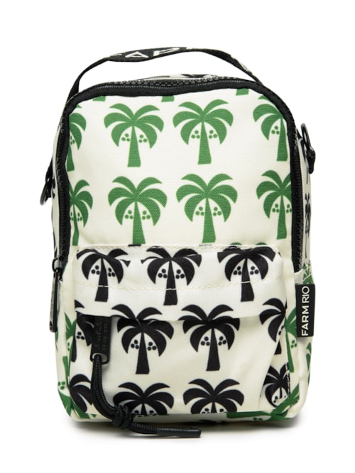 Mochila Feminina Borogodó Mix Coqueiro Gráficos - Preto