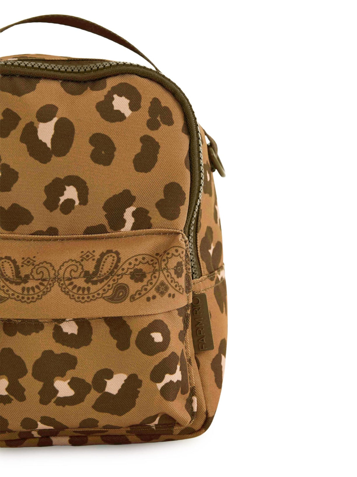 Mochila Feminina Borogodó Onça Bandana Caramelo Animal Print Farm Etc