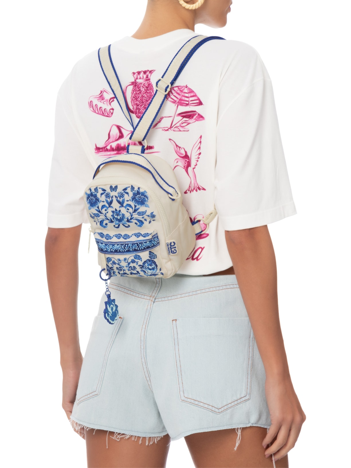 Mochila Feminina Borogodó Porcelanão – Branco Farm Etc