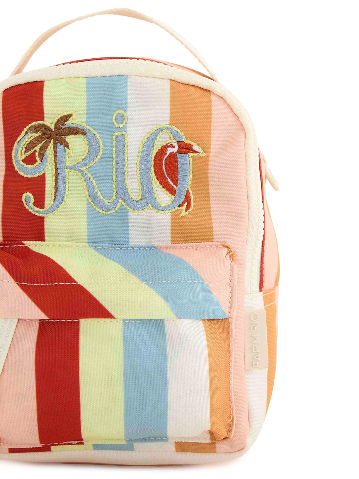 Mochila Feminina Borogodó Rio Tipografia Silk Branco Farm Etc