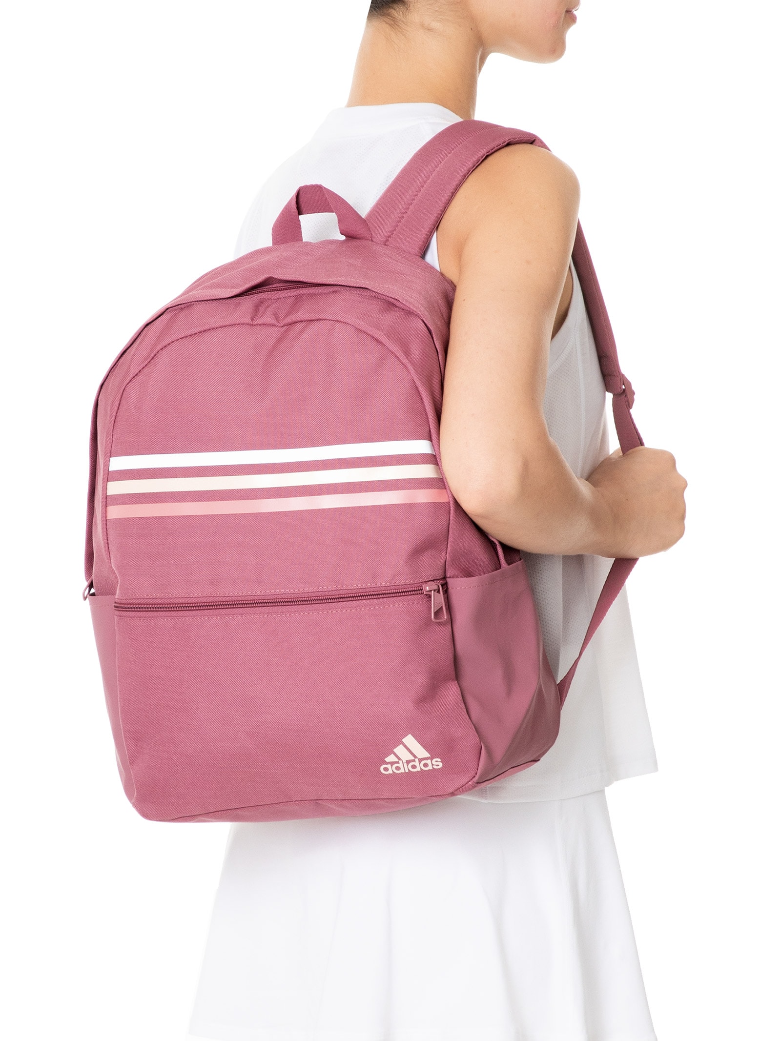 Mochila Feminina Classic Horizontal Três Listras - Adidas - Rosa