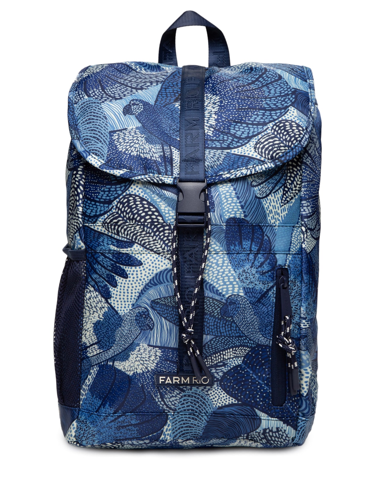 Mochila Feminina Coisa Nossa Dotted Macaws - Azul