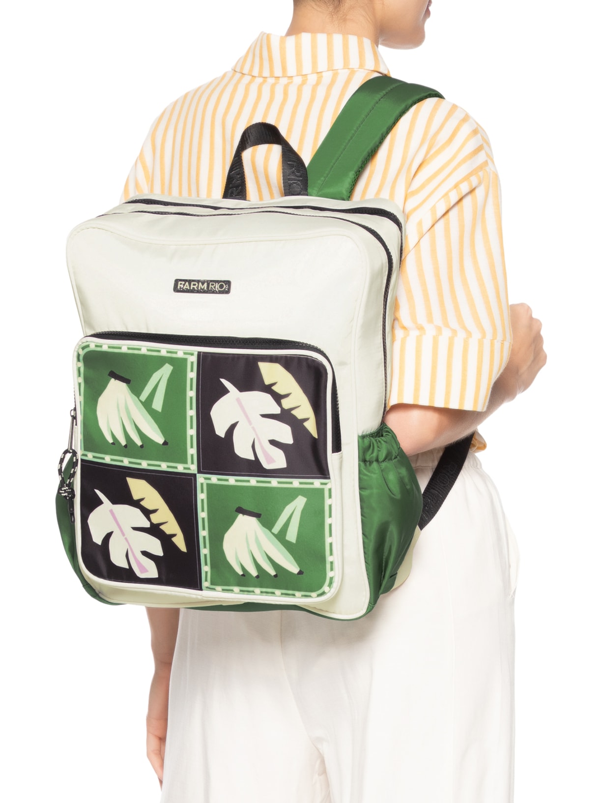 Mochila Feminina Ginga Lenço Brasil Branco Farm Etc