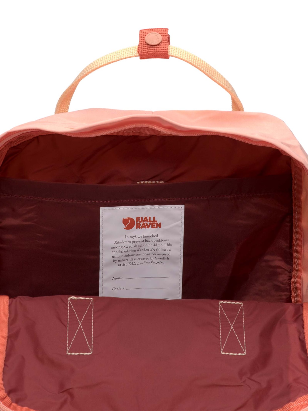 Mochila Feminina Kånken Art Laranja Fjällräven