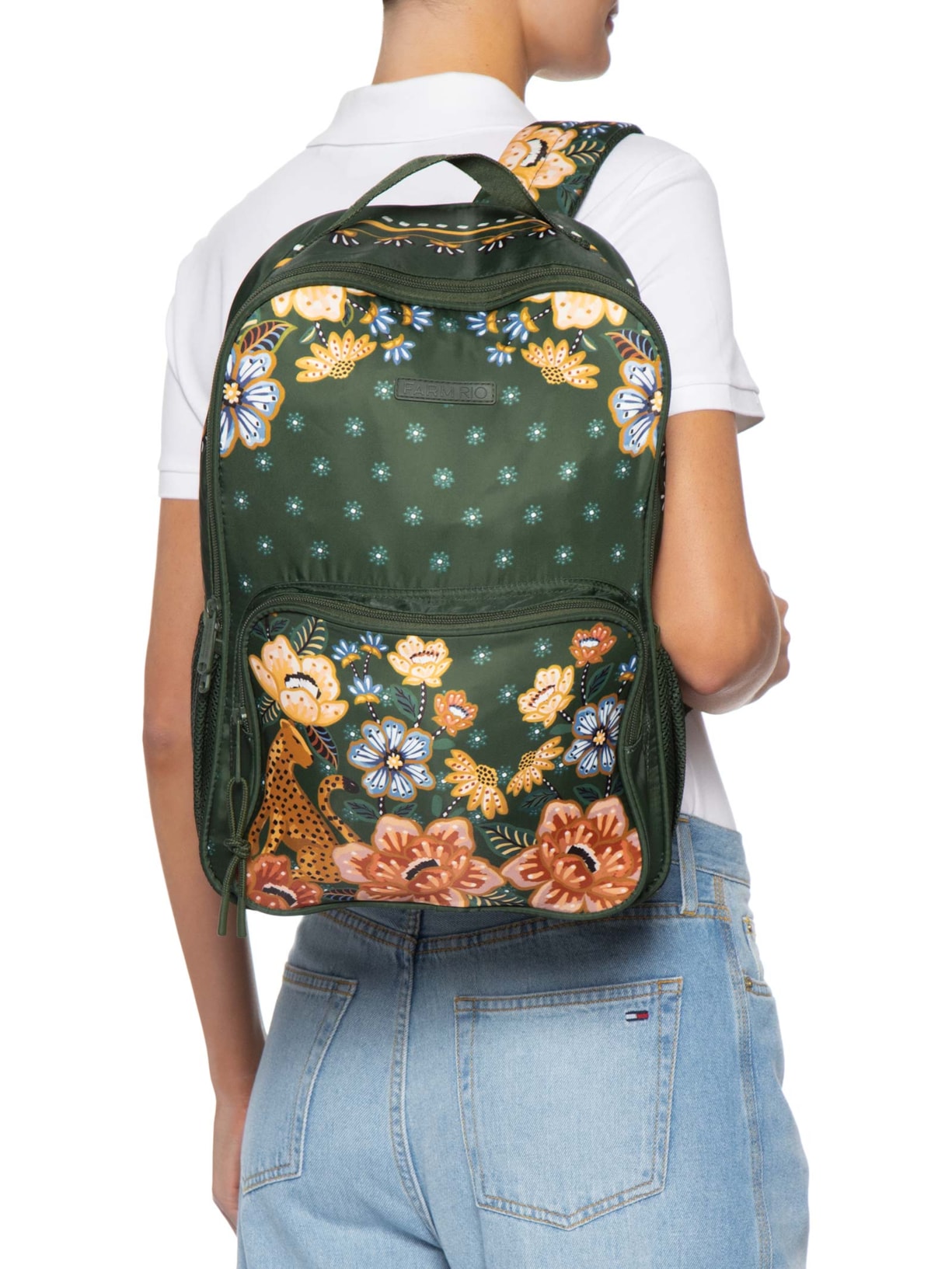 Mochila Feminina Me Leva Doce Onça Verde Farm Etc